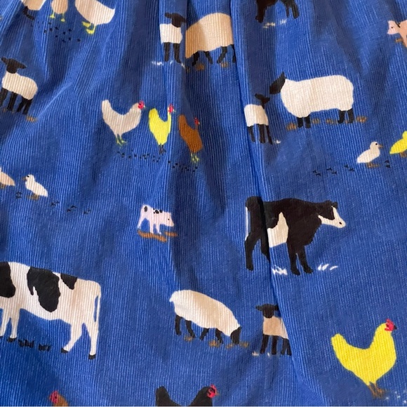 Baby Boden corduroy blue farm pinnie - Picture 2 of 6